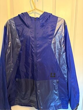 Under Armour Blue Hooded Rain Jacket